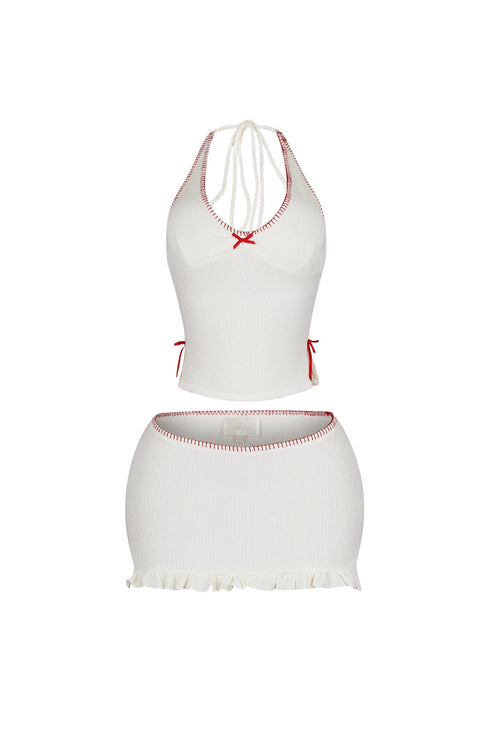 Buttercup Knit Halter Top & Skirt SET